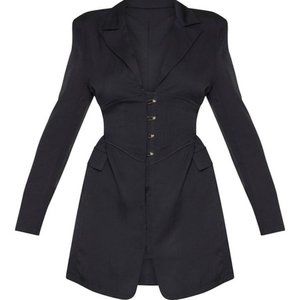 PrettyLittleThing Black Corset Dress